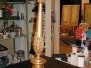 AR018 Candeliere restaurato e dorato a foglia d'oro.