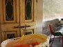 LA007 Porta rustica del ’700 laccata e dipinta.