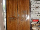 Altra vista del portone antico dell ' 800 in quercia.