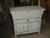 La madia trasformata in shabby finita.